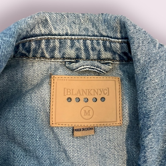 Blank NYC Distressed Denim Jacket in Traffic Jam - Picture 6 of 6